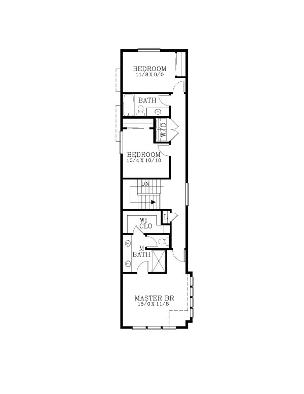 Craftsman Floor Plan - Upper Floor Plan #53-644