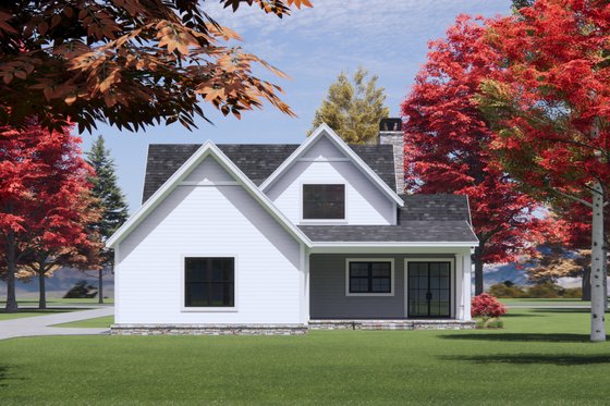 Exterior - Rear Elevation for Farmhouse House Plan #1096-131 - 3 bed, 2.5 bath