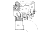 Mediterranean Style House Plan - 4 Beds 3 Baths 2481 Sq/Ft Plan #18-173 