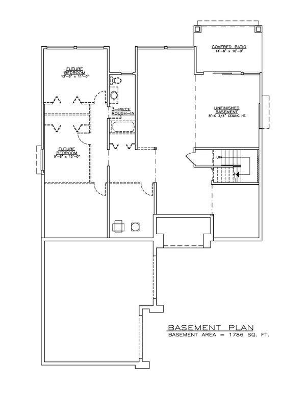 Modern Floor Plan - Lower Floor Plan #1100-20