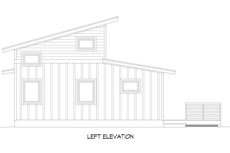House Blueprint - Exterior - Other Elevation for Contemporary House Plan #932-1441 - 1 bed, 1 bath