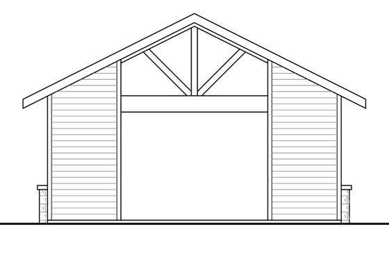 Exterior - Rear Elevation for Craftsman House Plan #124-1226, 0 bath