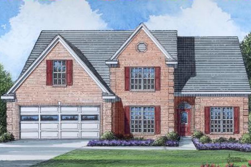 Exterior - Front Elevation 2 for Traditional House Plan #424-86 - 4 bed, 3 bath