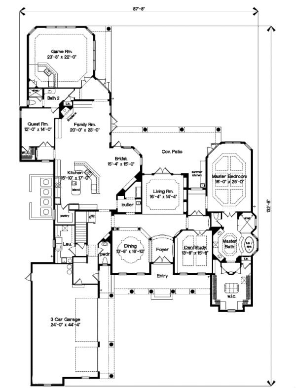 Traditional Floor Plan - Main Floor Plan #135-170