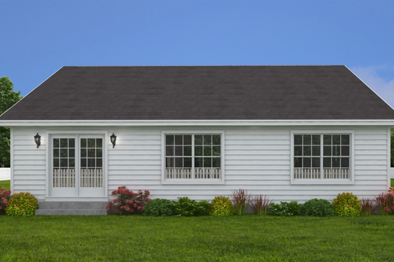 Exterior - Other Elevation 3 for Ranch House Plan #1082-1 - 3 bed, 2 bath