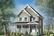 Country Style House Plan - 3 Beds 1 Baths 1396 Sq/Ft Plan #25-4338 