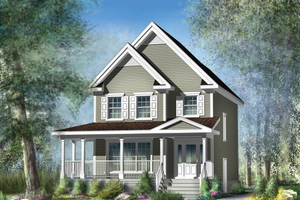 Country Exterior - Front Elevation Plan #25-4338