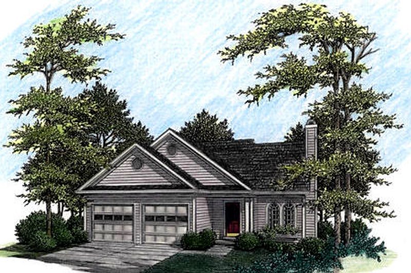 Architectural House Design - Traditional Exterior - Front Elevation Plan #56-135