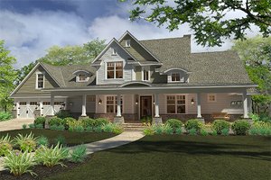 Architectural House Design - Country style home, elevation