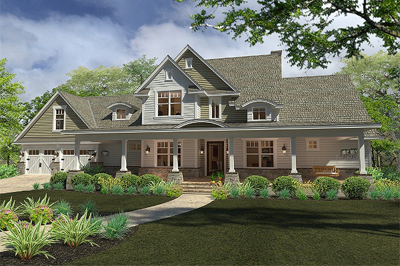 Architectural House Design - Country style home, elevation