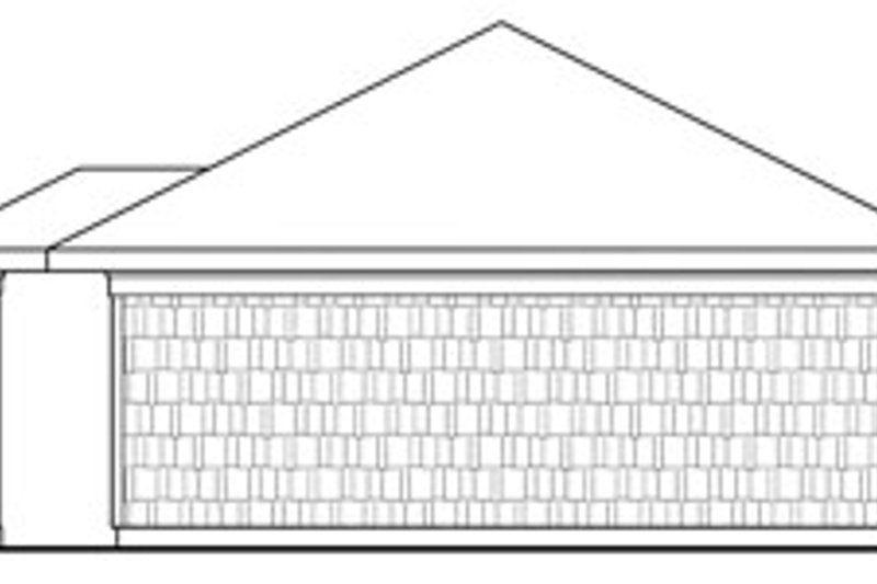 House Design - Exterior - Rear Elevation for Craftsman House Plan #124-634, 0 bath