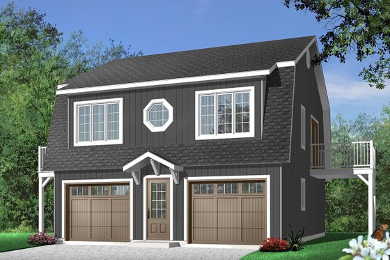 Exterior - Front Elevation 4 for Country House Plan #23-441 - 2 bed, 1.5 bath