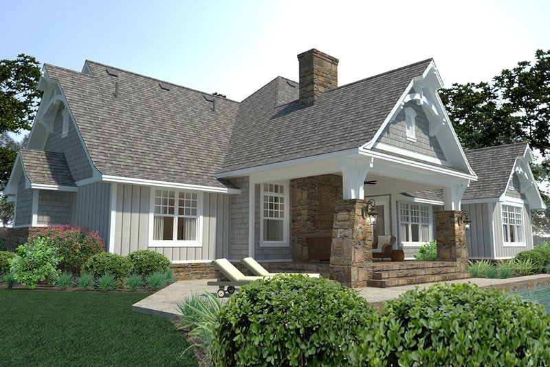 Architectural House Design - Exterior - Rear Elevation for Cottage House Plan #120-252 - 3 bed, 2.5 bath