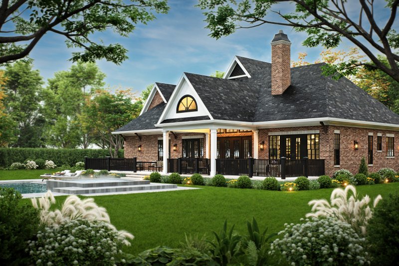 Dream House Plan - Exterior - Rear Elevation for European House Plan #119-420 - 3 bed, 2 bath