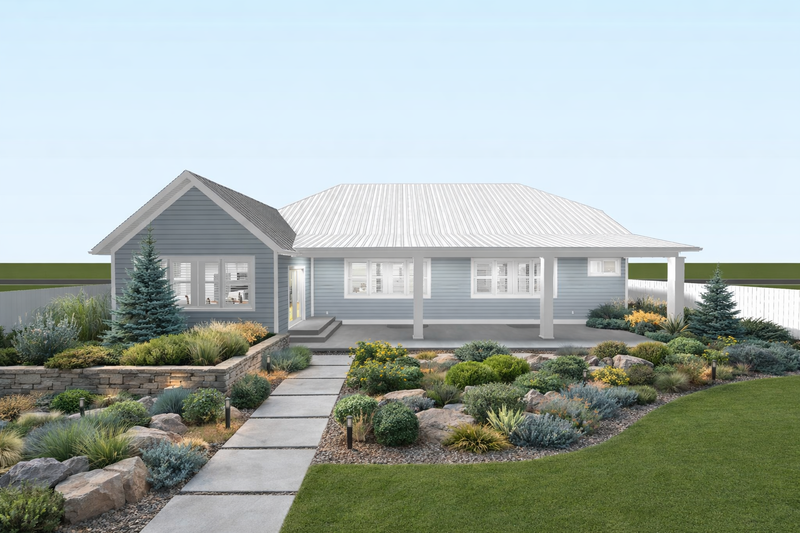 House Blueprint - Exterior - Front Elevation 4 for Farmhouse House Plan #1060-478 - 3 bed, 2.5 bath