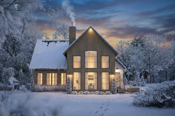Exterior - Rear Elevation for Cottage House Plan #23-2904 - 3 bed, 1.5 bath