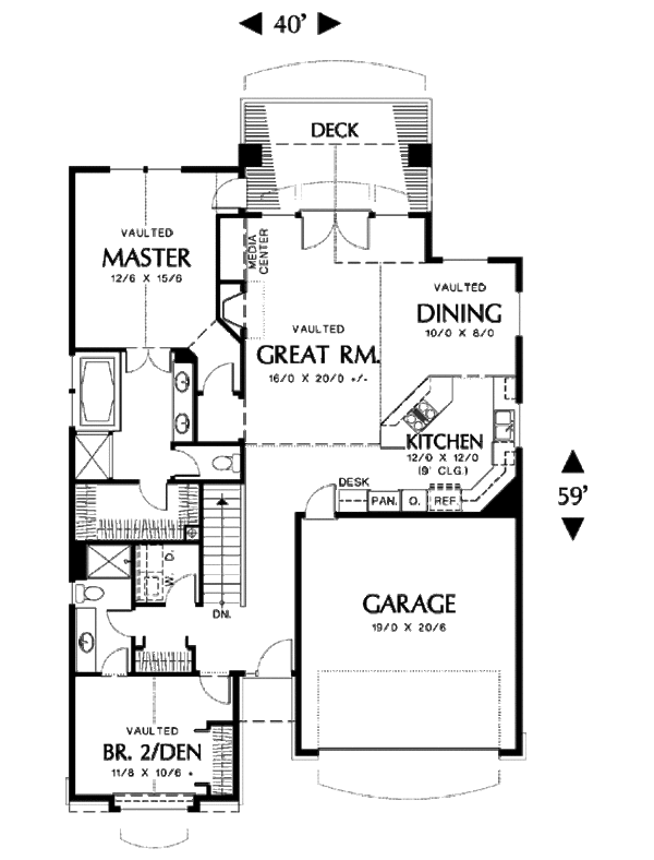 Dream House Plan - Traditional Floor Plan - Main Floor Plan #48-285