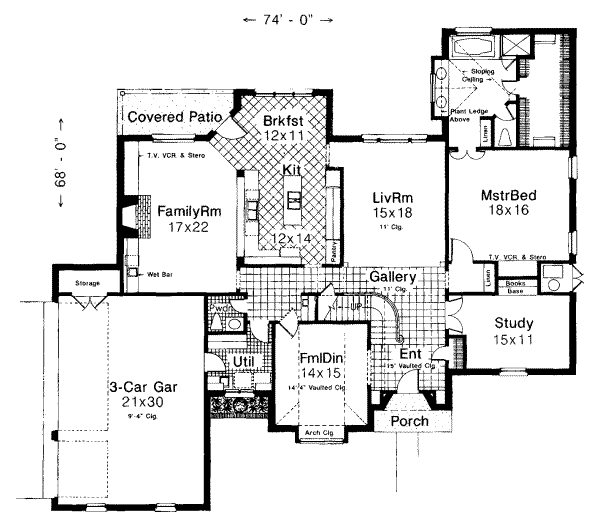 European Floor Plan - Main Floor Plan #310-131