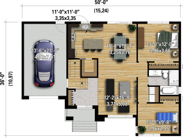 Contemporary Floor Plan - Main Floor Plan #25-4901