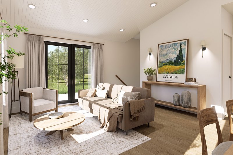 Architectural House Design - Interior - Family Room for Cottage House Plan #23-2887 - 2 bed, 1 bath