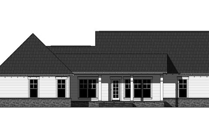 Architectural House Design - Exterior - Rear Elevation for Craftsman House Plan #21-346 - 3 bed, 2.5 bath