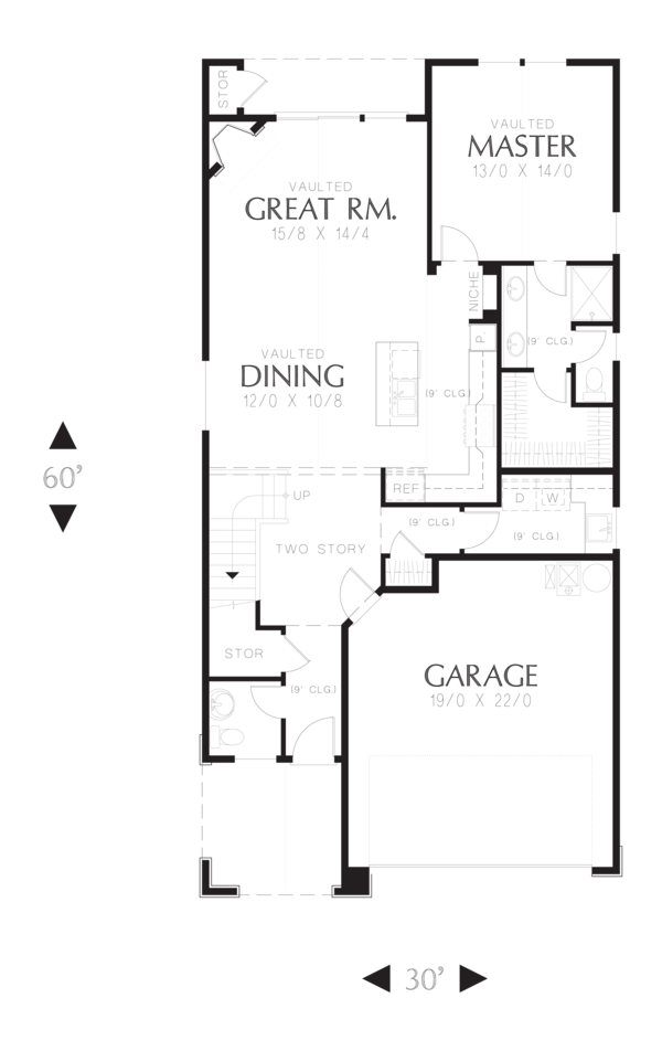 House Design - Cottage Floor Plan - Main Floor Plan #48-575