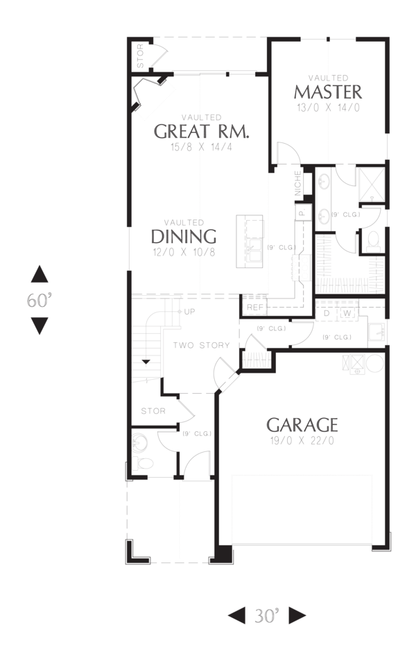 Architectural House Design - Cottage Floor Plan - Main Floor Plan #48-575