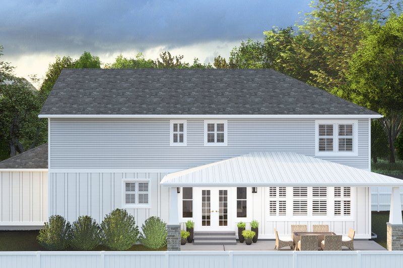 House Design - Exterior - Rear Elevation 1 for Craftsman House Plan #1060-215 - 4 bed, 2.5 bath