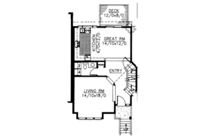 Floor Plan - Main Floor for Bungalow House Plan #303-428 - 3 bed, 2.5 bath