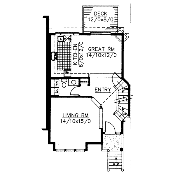 Bungalow Floor Plan - Main Floor Plan #303-428