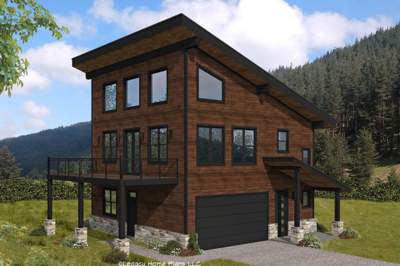 House Blueprint - Modern Exterior - Front Elevation Plan #932-781