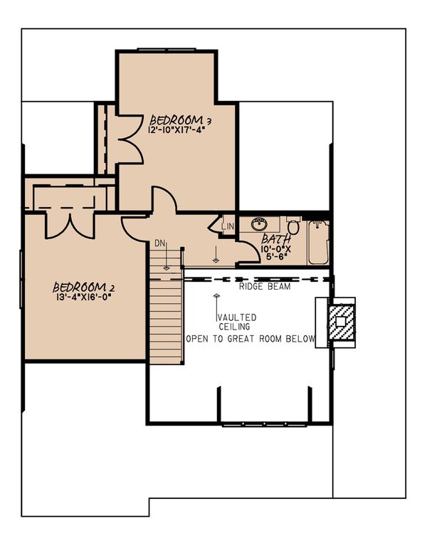 Craftsman Floor Plan - Upper Floor Plan #923-178