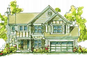 Country Exterior - Front Elevation Plan #20-2042