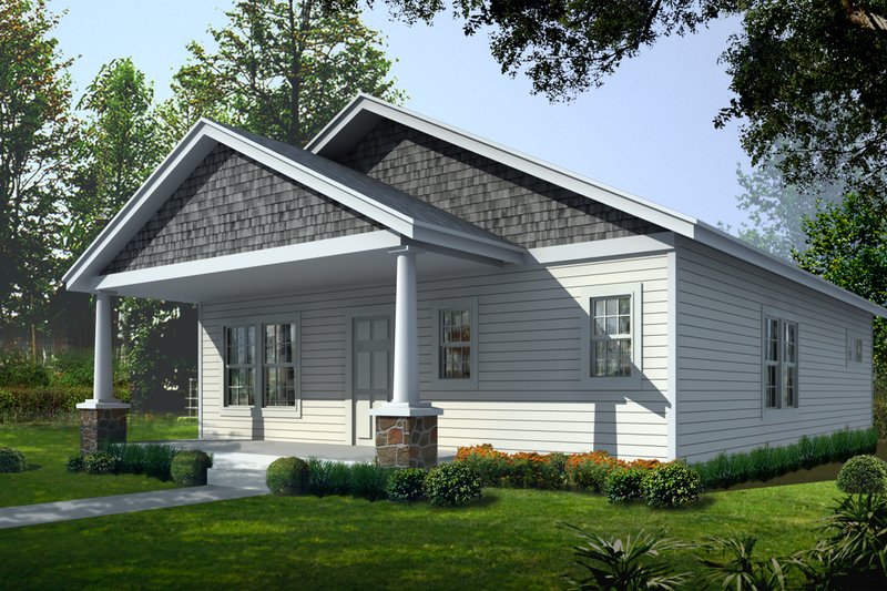Architectural House Design - Craftsman Exterior - Front Elevation Plan #112-159