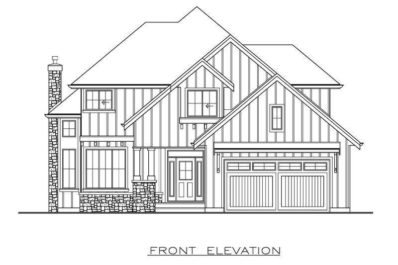 Dream House Plan - Exterior - Front Elevation 3 for Farmhouse House Plan #1100-162 - 3 bed, 2.5 bath