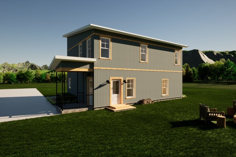 Architectural House Design - Exterior - Other Elevation 4 for Modern House Plan #1116-53 - 3 bed, 3 bath