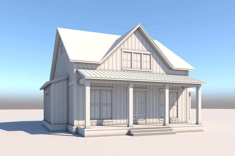 Dream House Plan - Exterior - Front Elevation 4 for Farmhouse House Plan #430-290 - 2 bed, 2 bath