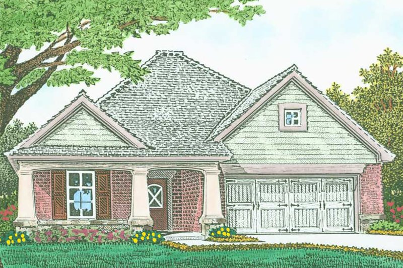 House Blueprint - Craftsman Exterior - Front Elevation Plan #310-1317