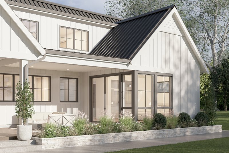 Home Plan - Exterior - Rear Elevation 1 for Farmhouse House Plan #1114-82 - 4 bed, 2.5 bath