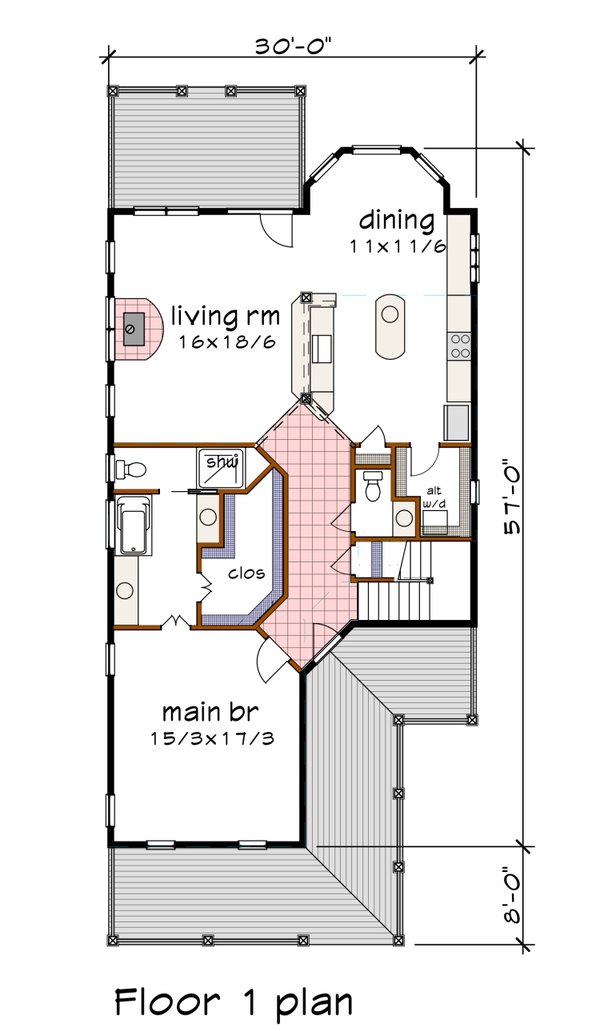 Farmhouse Floor Plan - Main Floor Plan #79-360