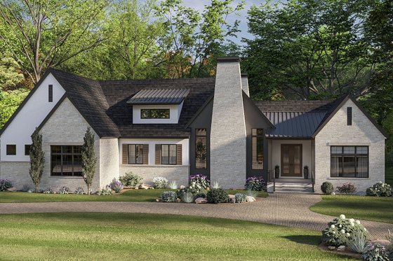 Exterior - Front Elevation 3 for Cottage House Plan #455-784 - 3 bed, 2.5 bath