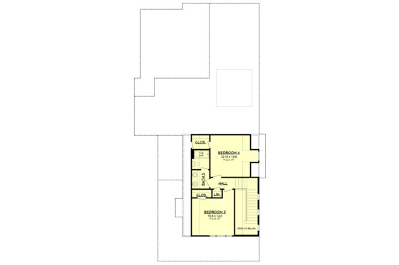 Floor Plan - Upper Floor for Farmhouse House Plan #1067-5 - 4 bed, 3 bath