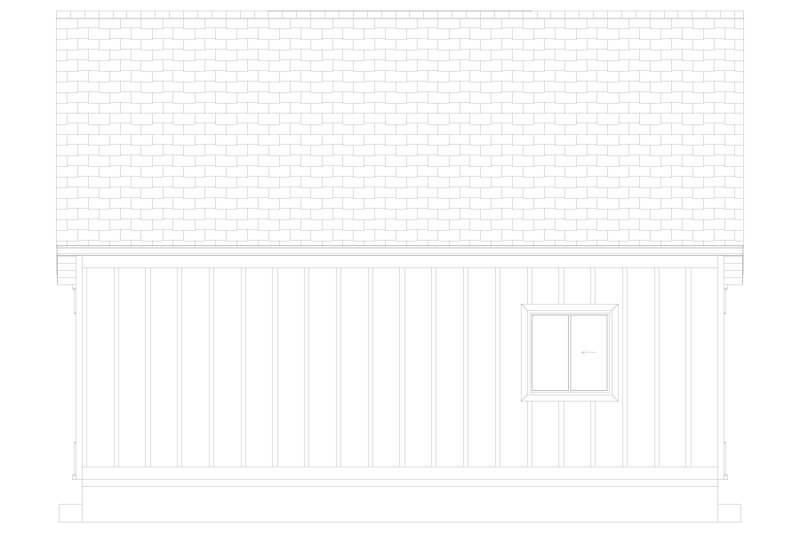 Home Plan - Exterior - Rear Elevation 1 for Farmhouse House Plan #1060-332, 1 bath