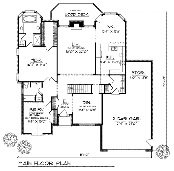 Dream House Plan - European Floor Plan - Main Floor Plan #70-761