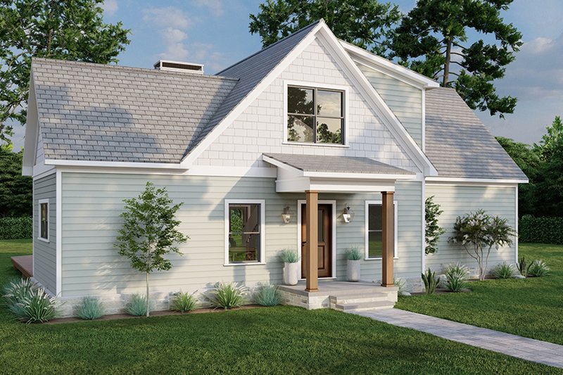 House Blueprint - Exterior - Front Elevation 6 for Craftsman House Plan #923-310 - 3 bed, 2.5 bath