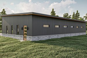 Exterior - Rear Elevation for Modern House Plan #455-591, 0 bath