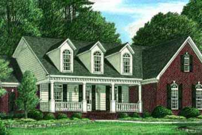 Dream House Plan - Traditional Exterior - Front Elevation Plan #34-158