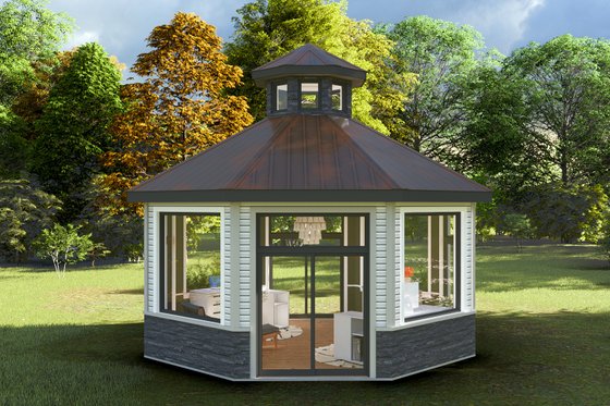 Exterior - Front Elevation 4 for Craftsman House Plan #1060-205, 0 bath