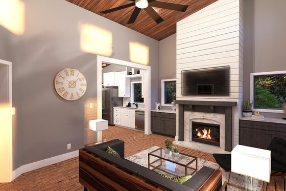 Interior - Entry for Modern House Plan #44-295 - 2 bed, 1 bath