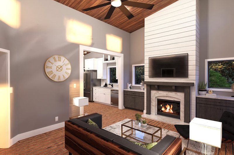 Dream House Plan - Interior - Entry for Modern House Plan #44-295 - 2 bed, 1 bath